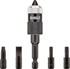 DeWALT - 6 Piece, Screwdriver Bit Set - #2, 1/4" Drive, Slotted, Phillips, Square Point - Apex Tool & Supply