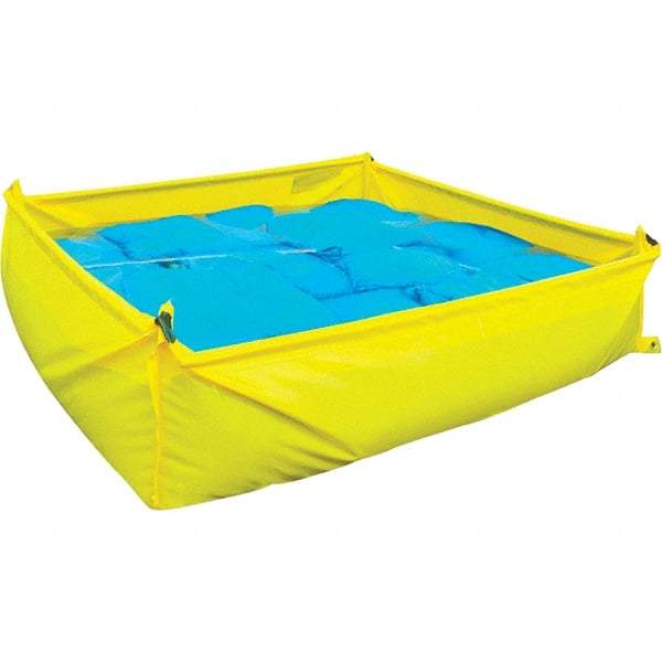 UltraTech - 48" Long x 14" High x 48" Wide Staging Pool - Yellow Polyethylene, For Spill Containment - Apex Tool & Supply