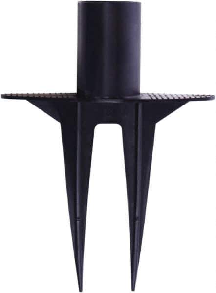 Banner Stakes - 11-5/8" High x 9" Long x 3-3/8" Wide Barrier Stanchion Spike - Nylon/Polyester, Matte Finish, Black, Use with Banner Stakes Plus Stakes - Apex Tool & Supply