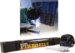 Auburn Mfr - 4' High x 4' Wide x 1/4" Thick Fiberglass Fire Blanket - Black, Grommet - Apex Tool & Supply
