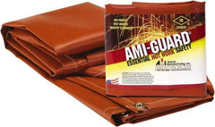 Auburn Mfr - 10' High x 9' Wide x 0.016" Thick Fiberglass Welding Curtain - Red, Grommet - Apex Tool & Supply