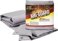Auburn Mfr - 8' High x 6' Wide x 0.016" Thick Fiberglass Welding Curtain - Gray, Grommet - Apex Tool & Supply