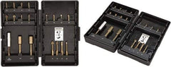 VEGA Industries - 19 Piece, Impact Driver Bit Set - #1 to #3, 1/4" Hex Drive, Phillips, Square Point - Apex Tool & Supply