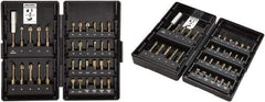 VEGA Industries - 34 Piece, Impact Driver Bit Set - #1 to #3, 1/4" Hex Drive, 5/32 to 1/4", 4 to 6mm Hex, Phillips, Square, Torx, Slotted, Hex Point - Apex Tool & Supply