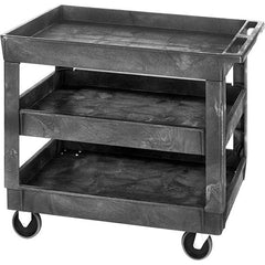 Mobile Utility Cart: Plastic, Gray