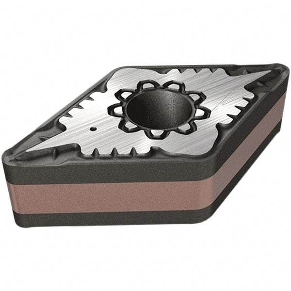 Iscar - DNMG441 F3M Grade IC807 Carbide Turning Insert - TiAlN/TiN Finish, 55° Diamond, 12.7mm Inscr Circle, 6.35mm Thick, 0.4mm Corner Radius - Apex Tool & Supply
