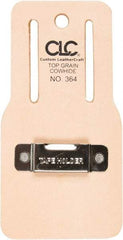 CLC - Tape Measure Holster with 1 Pocket - Leather/Steel, Natural (Color) - Apex Tool & Supply