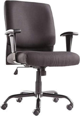 OIF - 43-3/4" High Big & Tall Swivel/Tilt Chair - 28-1/2" Wide x 27-3/8" Deep, Fabric Mesh Seat, Black - Apex Tool & Supply