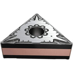 Iscar - TNMG332 F3M Grade IC520N Carbide Turning Insert - TiCN/TiN Finish, 60° Triangle, 9.52mm Inscr Circle, 4.76mm Thick, 0.8mm Corner Radius - Apex Tool & Supply