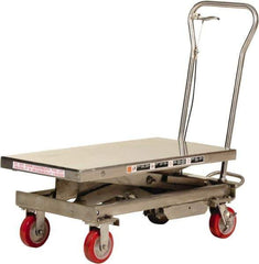 Vestil - 1,000 Lb Capacity Manual Scissor Lift - 17" to 40" Lift Height, 40" Platform Length x 20-1/2" Platform Width - Apex Tool & Supply