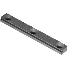 Raptor Workholding - 1 Piece Vise Serrated Dovetail Master Jaw Insert - Steel, 1/2" Long, 0.307" High - Apex Tool & Supply