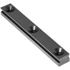 Raptor Workholding - 1 Piece Vise Straight Dovetail Master Jaw Insert - Steel, 1/2" Long, 3/8" High - Apex Tool & Supply