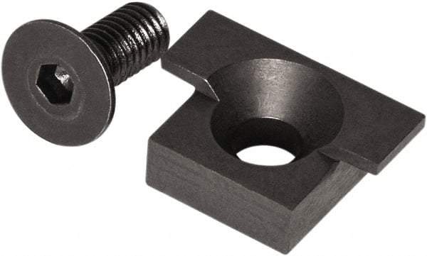 Raptor Workholding - 2 Piece Vise Jaw Plate - Steel, 1/2" Long - Apex Tool & Supply
