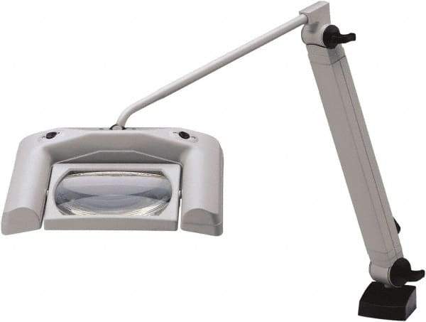 Waldmann Lighting - 35 Inch, Articulated, Clamp Mounted, LED, White, Magnifying Task Light - 13.20 Watt, 120 Volt, 1.75x Magnification, 165mm Wide - Apex Tool & Supply