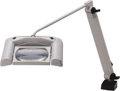 Waldmann Lighting - 35 Inch, Articulated, Clamp Mounted, LED, White, Magnifying Task Light - 13.20 Watt, 120 Volt, 1.75x Magnification, 165mm Wide - Apex Tool & Supply