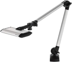 Waldmann Lighting - 40 Inch, Articulated, Clamp Mounted, LED, Silver, General Purpose Task Light - 14 Watt, 100 to 240 Volt, Nonmagnifying - Apex Tool & Supply