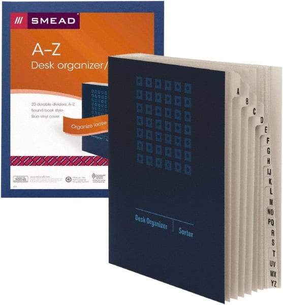 SMEAD - 9-7/8 x 11-3/4", Legal, Navy Blue, Index Folder - Apex Tool & Supply