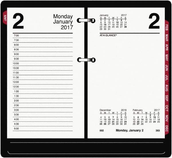 AT-A-GLANCE - 730 Sheet, 6-5/8 X 9-1/2", Plain Desk Calendar Refill - White - Apex Tool & Supply