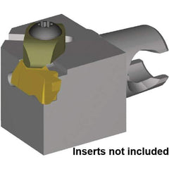 Kennametal - NG3L Insert, 25mm Head Length, Modular Grooving Cutting Unit Head - Right Hand Cut, System Size KM20, Series NE - Apex Tool & Supply