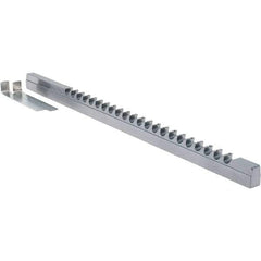 Dumont Minute Man - 8mm Keyway Width, Style C, Keyway Broach - High Speed Steel, TiAlN Finish, 3/8" Broach Body Width, 25/64" to 2-1/2" LOC, 11" OAL - Apex Tool & Supply