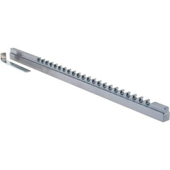 Dumont Minute Man - 6mm Keyway Width, Style C, Keyway Broach - High Speed Steel, TiAlN Finish, 3/8" Broach Body Width, 25/64" to 2-1/2" LOC, 11" OAL - Apex Tool & Supply