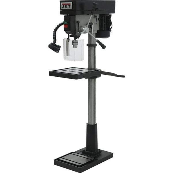 Jet - 17" Swing, Step Pulley Drill Press - 12 Speed, 1 hp, Single Phase - Apex Tool & Supply