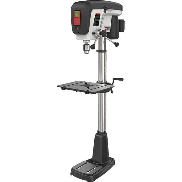 Jet - 15" Swing, Step Pulley Drill Press (Woodworking) - 16 Speed, 3/4 hp, Single Phase - Apex Tool & Supply