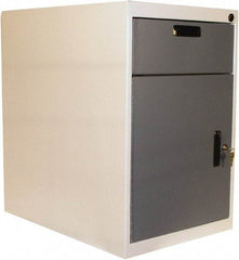 Proline - 1 Drawer, Modular Storage Cabinet - 16 Gauge Steel, 18" Wide x 26" Deep x 27-1/2" High, Blue/White - Apex Tool & Supply