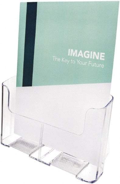 Deflect-o - 9-1/4" Wide x 3-3/4" Deep x 10-3/4" High, 1 Compartment, Polystyrene Wall File - Clear, 8-1/2" Compartment Width x 3-1/2" Compartment Depth x 10" Compartment Height - Apex Tool & Supply