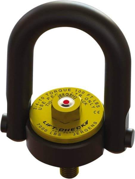 Jergens - 7,000 Lb Load Capacity Hoist Ring - 3/4-10 Thread, Alloy Steel - Apex Tool & Supply