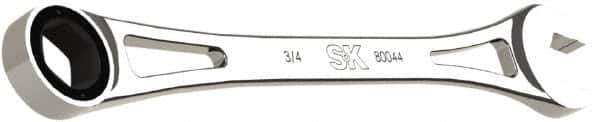 SK - 3/4" 6 Point Combination Wrench - 12" OAL, Steel, Full Polish Finish - Apex Tool & Supply