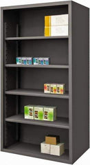 Durham - 4 Shelves, 6,600 Lb Capacity, Closed Shelving System - 60" Wide x 24" Deep x 72" High, Gray - Apex Tool & Supply