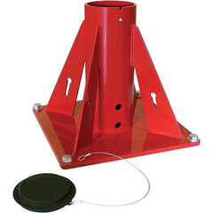 THERN - Davit Crane Bases Base Type: Pedestal Base Finish/Coating: Red Powder Coat - Apex Tool & Supply