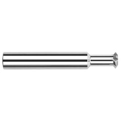 Harvey Tool - 5/16° 5/16" Cut Diam, 0.134" Cut Width, 5/16" Shank, Solid Carbide Double-Angle Cutter - Exact Industrial Supply