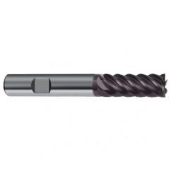 8mm Dia. - 63mm OAL - 45° Helix Firex Carbide End Mill - 6 FL - Apex Tool & Supply