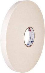 Intertape - 1/2" x 36 Yd Rubber Adhesive Double Sided Tape - 1/16" Thick, White, Polyethylene Foam Liner, Continuous Roll, Series R2215 - Apex Tool & Supply