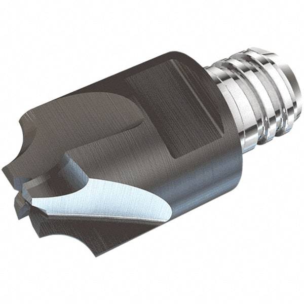 Iscar - MM ER Grade IC908 Carbide Corner Rounding Milling Tip Insert - TiAlN Finish, 4 Flutes, 12.7mm Cutting Diam, 16.5mm Extension, 0.118" Cnr Rad - Apex Tool & Supply