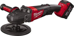 Milwaukee Tool - 7" Pad Diam, 2,200 RPM, Handheld Cordless Polisher - 18 Volts - Apex Tool & Supply