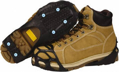 Duenorth - Size 4-7, (Women's Size 5-8) Strap-On Cleat - Tungsten Carbide Spike Traction, Black - Apex Tool & Supply