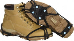 Duenorth - Size L, (Women's Size L) Strap-On Cleat - Tungsten Carbide Spike Traction, Black - Apex Tool & Supply