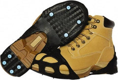 Duenorth - Size 14-15.5, (Women's Size 13.5-17.5) Strap-On Cleat - Tungsten Carbide Spike Traction, Black - Apex Tool & Supply