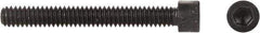 Made in USA - #10-24 UNC Hex Socket Drive, Socket Cap Screw - Alloy Steel, Black Oxide Finish, Fully Threaded, 2-1/2" Length Under Head - Apex Tool & Supply