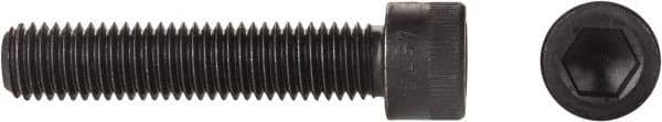 Made in USA - 5/8-11 UNC Hex Socket Drive, Socket Cap Screw - Alloy Steel, Black Oxide Finish, Fully Threaded, 3" Length Under Head - Apex Tool & Supply