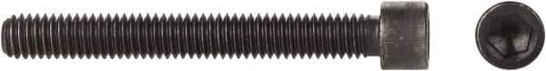 Made in USA - 3/8-24 UNF Hex Socket Drive, Socket Cap Screw - Alloy Steel, Black Oxide Finish, Fully Threaded, 2" Length Under Head - Apex Tool & Supply