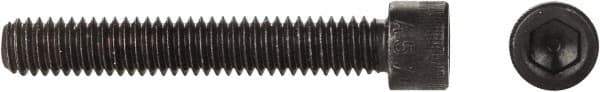 Made in USA - 5/16-18 UNC Hex Socket Drive, Socket Cap Screw - Alloy Steel, Black Oxide Finish, Fully Threaded, 2" Length Under Head - Apex Tool & Supply
