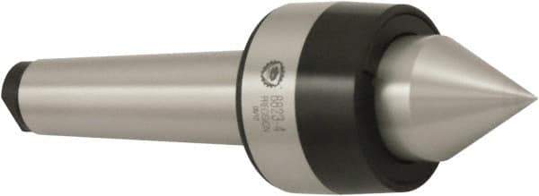 Bison - MT3 Morse Taper Shank, 48mm Head Diam, Live Center - 6,000 Max RPM, 28mm Point Diam, 1.28" Point Len, 440 Lb Max Workpiece, Standard Point - Apex Tool & Supply