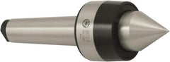 Bison - MT3 Morse Taper Shank, 48mm Head Diam, Live Center - 6,000 Max RPM, 28mm Point Diam, 1.28" Point Len, 440 Lb Max Workpiece, Standard Point - Apex Tool & Supply