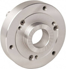 Bison - Adapter Back Plate for 4" Diam Bison Set-Tru Lathe Chucks - D1-3 Mount, 20mm Through Hole Diam - Apex Tool & Supply