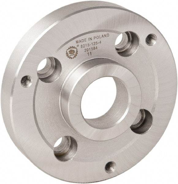 Bison - Adapter Back Plate for 5" Diam Bison Set-Tru Lathe Chucks - A1/A2-5 Mount, 35mm Through Hole Diam - Apex Tool & Supply