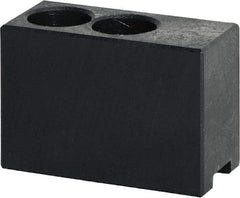 Bison - 500mm Max Chuck Capacity, 1.5mm x 60° Serrated Interface, Square Soft Lathe Chuck Jaw - Steel, 43mm Btw Mount Hole Ctrs, 60mm High, 25mm Groove, M20mm Fastener - Apex Tool & Supply